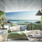 Miniatura fototapety Grüner Tunnel am Meer we wnętrzu salonu