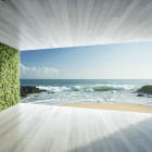 Miniatura fototapety Grüner Tunnel am Meer