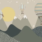 Miniatura fototapety Heißluftballons über den Bergen