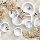 Miniatura fototapety Pastellfarbene Rosen und Ringe