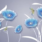 Miniatura fototapety Blaue Mohnblumen