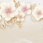 Miniatura fototapety Romantische Blumen mit Perlen