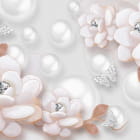 Miniatura fototapety Wunderschöne Blumen mit Perlen