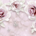 Miniatura fototapety Cremefarbene Rosen 3D