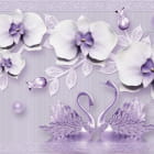 Miniatura fototapety Lila Orchideen und Schwäne