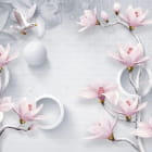 Miniatura fototapety Magnolien und Tauben 3D