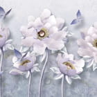 Miniatura fototapety Lila Blumen und Schmetterlinge