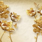 Miniatura fototapety Einzigartige goldene Blumen