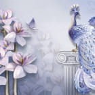 Miniatura fototapety Pfau und Magnolien 3D