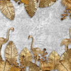 Miniatura fototapety Goldene Flamingos 3D