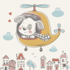 Miniatura fototapety Welpe in einem Hubschrauber