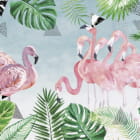 Miniatura fototapety Flamingos in den Tropen