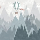 Miniatura fototapety Morgenflug über die Berge