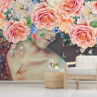 Miniatura fototapety Riesiger Blumenkranz we wnętrzu przedpokoju