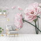 Miniatura fototapety Zarte Teerose 3D we wnętrzu salonu