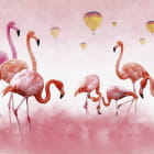 Miniatura fototapety Flamingo im nebligen Dunst