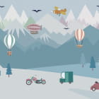 Miniatura fototapety Wandern Sie in den verschneiten Bergen