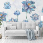 Miniatura fototapety Blau blühender Lotus we wnętrzu salonu