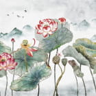 Miniatura fototapety Rosa Lotusblumen