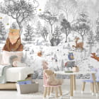 Miniatura fototapety Waldtiere we wnętrzu pokoju dziecka