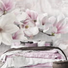 Miniatura fototapety Rosa Magnolie 3D we wnętrzu sypialni