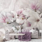 Miniatura fototapety Rosa Magnolie 3D we wnętrzu salonu