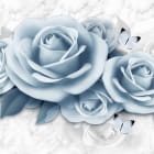 Miniatura fototapety Blaue Rosen 3D
