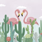 Miniatura fototapety Flamingos in Kakteen