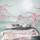 Miniatura fototapety Sakura unter dem Mond we wnętrzu sypialni