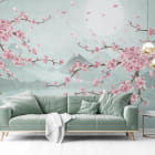 Miniatura fototapety Sakura unter dem Mond we wnętrzu salonu
