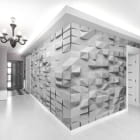 Miniatura fototapety Weißes Mosaik 3D we wnętrzu przedpokoju