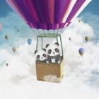 Miniatura fototapety Heißluftballonflug
