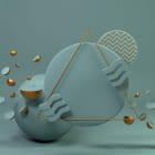 Miniatura fototapety Blaue 3D-Abstraktion