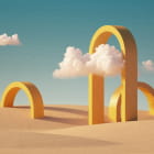 Miniatura fototapety Bögen in der Wüste 3D