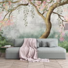 Miniatura fototapety Wunderschöne Sakura we wnętrzu salonu