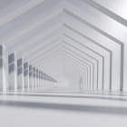 Miniatura fototapety Weißer Tunnel 3D