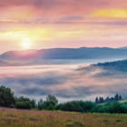 Miniatura fototapety Sonnenaufgang in den Bergen