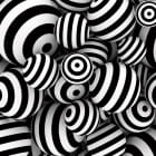 Miniatura fototapety Schwarze und weiße 3D-Kugeln
