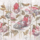 Miniatura fototapety Schwimmender Fisch, Aquarell
