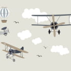 Miniatura fototapety Flugzeuge und Heißluftballons