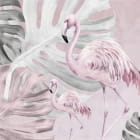 Miniatura fototapety Flamingo und Monstera