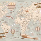 Miniatura fototapety Geografische Karte für Kinder