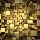 Miniatura fototapety Goldene Würfel 3D