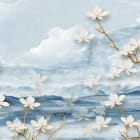 Miniatura fototapety Blühende weiße Magnolie 3D