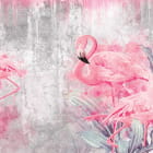 Miniatura fototapety Rosa Flamingos, Aquarell