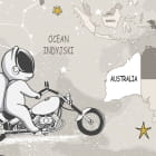 Miniatura fototapety Astronauten auf der Karte  fragment # 1