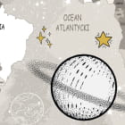 Miniatura fototapety Astronauten auf der Karte  fragment #2