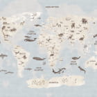 Miniatura fototapety Wale auf der Weltkarte