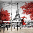 Miniatura fototapety Herbst und Paris we wnętrzu kuchni