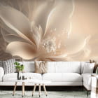 Miniatura fototapety Beige Blume we wnętrzu salonu